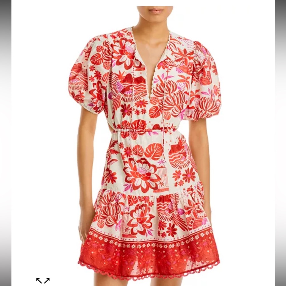 FARM Rio- Rio Tiles Cotton Mini Dress. Rarely worn!